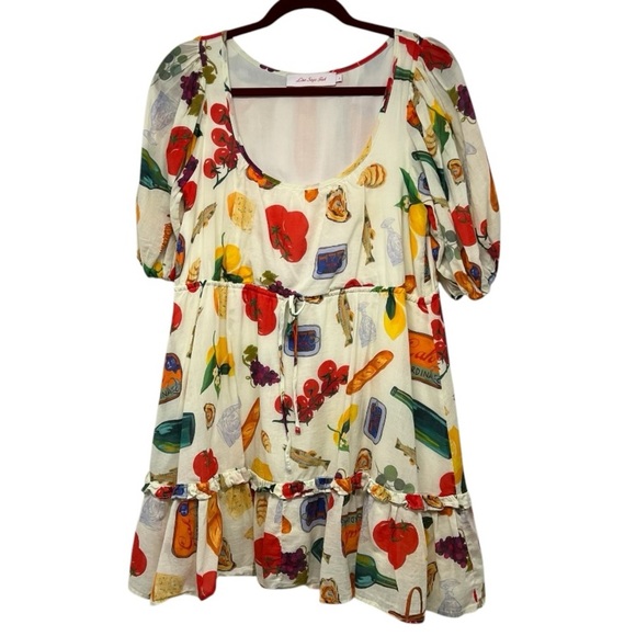 Lisa Says Gah Leila Italian Summer 100% Cotton Mini Dress Women’s Small - Picture 9 of 15